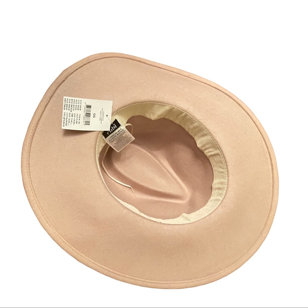 Felt Oversized Hat With leather and gold accents One Size - Picture 3 of 4